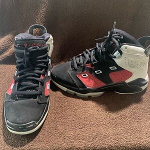 Nike Black and Red High-Top Sneakers